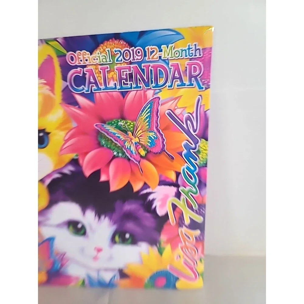 NEW Sealed Lisa Frank New 2019 Calendar 12 Month Wall Hanging Year